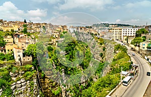 The Rhummel River Canyon in Constantine. Algeria