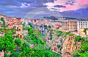 The Rhummel River Canyon in Constantine. Algeria