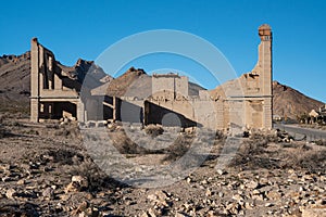 Rhyolite, NV, USA - Rhyolite is a ghost town in Death Valley National Park with multiple ruins