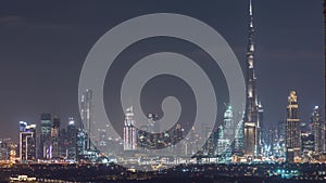 The rhythm of the city of Dubai aerial timelapse