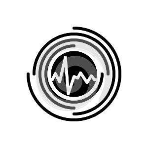 Black solid icon for Rhythm, cadence and melody