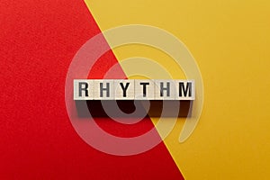 Rhythm - word concept on cubes
