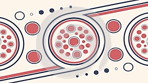 Rhythmic Circular Dot Pattern Vector Design Generative AI