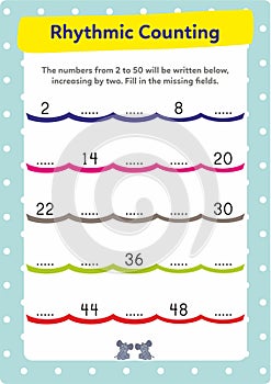 Rhythmic counting for preschool and kindergarten