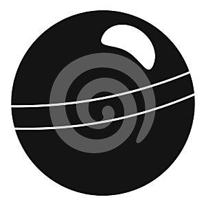 Rhythmic gymnastics ball icon, simple style