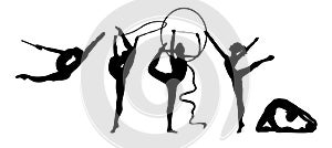 Rhythmic Gymnastics: Group Silhouette photo