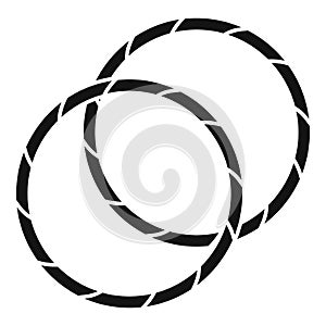 Rhythmic gymnastics hoop icon, simple style