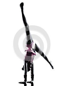 Rhythmic Gymnastics little girl child silhouette