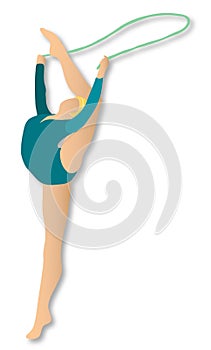 Ritmico ginnastica corda 