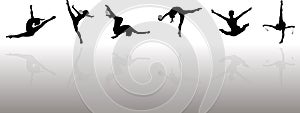 Rhythmic Gymnasts Silhouettes