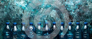 Rhythmic Ocean of Plastic: A Symphony for Recycling. Concept Recycling, Plastic Pollution, Ocean