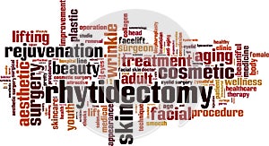 Rhytidectomy word cloud