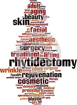 Rhytidectomy word cloud