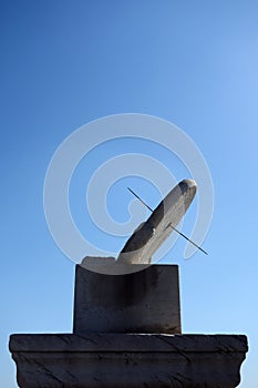 Ri Gui (sundial) in the Forbidden City (Gu Gong) .