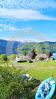 RiaÃ±o Reservoir in the province of LeÃ³n photo