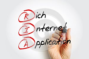 RIA Rich Internet Application - web application designed to deliver the same features and functions normally associated with