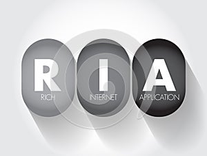 RIA Rich Internet Application - web application designed to deliver the same features and functions normally associated with