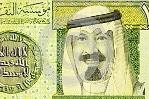 Rials of Saudi Arabia close-up
