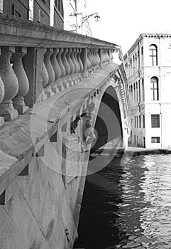 Rialto Bridge black and white