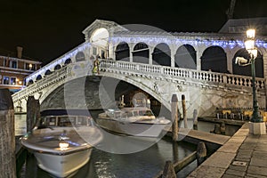 Rialto Bridge by night, Venice