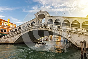 Rialto bridge over Grand canal, Venice, Italy