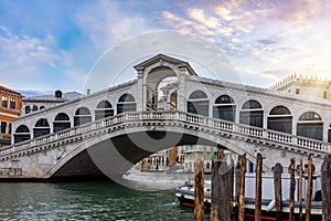 Rialto bridge over Grand canal, Venice, Italy