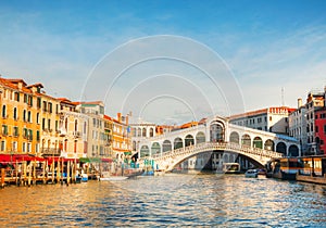 Rialto Bridge (Ponte Di Rialto) in Venice, Italy photo