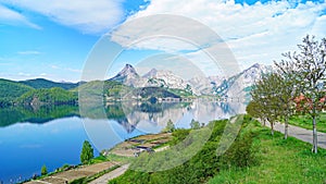 Riaño Reservoir in the province of León