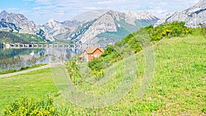 Riaño Reservoir in the province of León