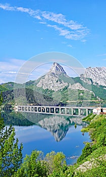 Riaño Reservoir in the province of León