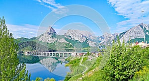 Riaño Reservoir in the province of León