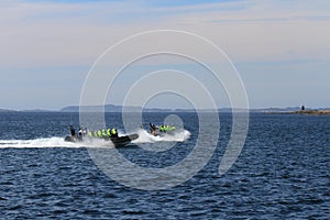 Rib boat`s hazardous competition