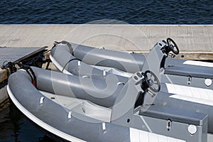 RIB Boats at a pier in Sweden