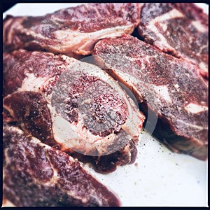 Rib eye steaks