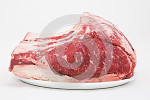 Rib Roast on white plate