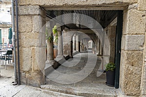 Ribadavia arcades, Orense, Galicia, Spain