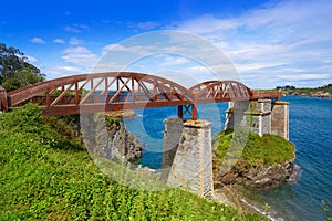 Ribadeo bridge viewpoint over Eo river Galicia Spain photo