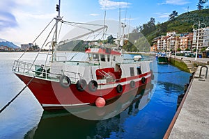 Ribadesella port in Asturias Sella river Spain