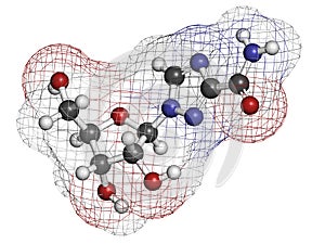 Ribavirin antiviral drug molecule. Used in treatment of hepatitis C virus infections and of viral hemorrhagic fevers.