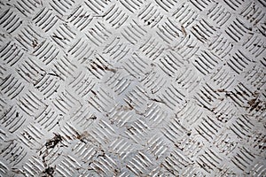 Ribbed aluminum sheet close up