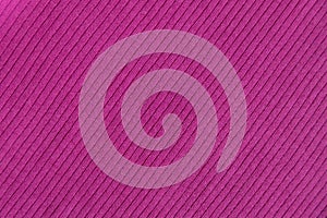 Ribbed cotton fabric texture pink, fuchsia color . Close up rib cotton cloth and textiles pattern. Natural organic