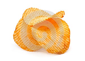 Ribbed potato chips