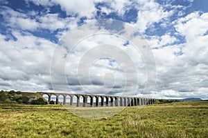 Ribblehead Viaduct carrying the Settle to Carlisle railway line