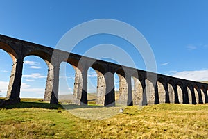 Ribblehead viaduct, located in North Yorkshire, the longest and the third tallest structure on the Settle-Carlisle line