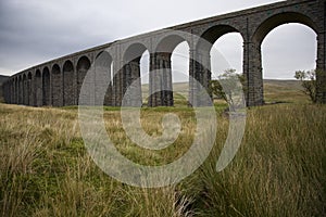 Ribblehead Viaduct River Ribble Yorkshire Dales Yorkshire England