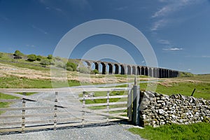 Ribbleshead viaduct and scenery in Ribblesdale, Yorkshire Dales