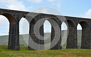 Ribbleshead viaduct and scenery in Ribblesdale, Yorkshire Dales