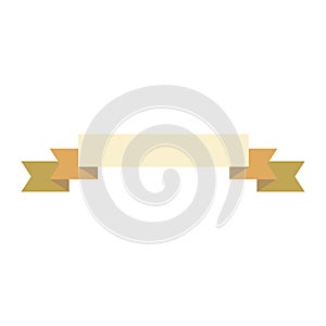 Ribbon baner icon on white background