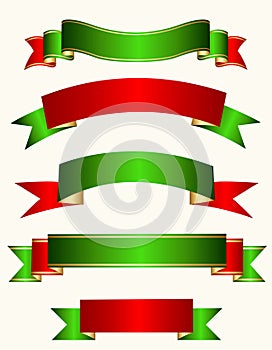 Ribbon banner christmas