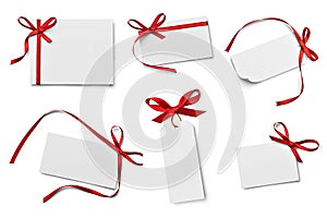 Ribbon bow card note chirstmas celebration greeting